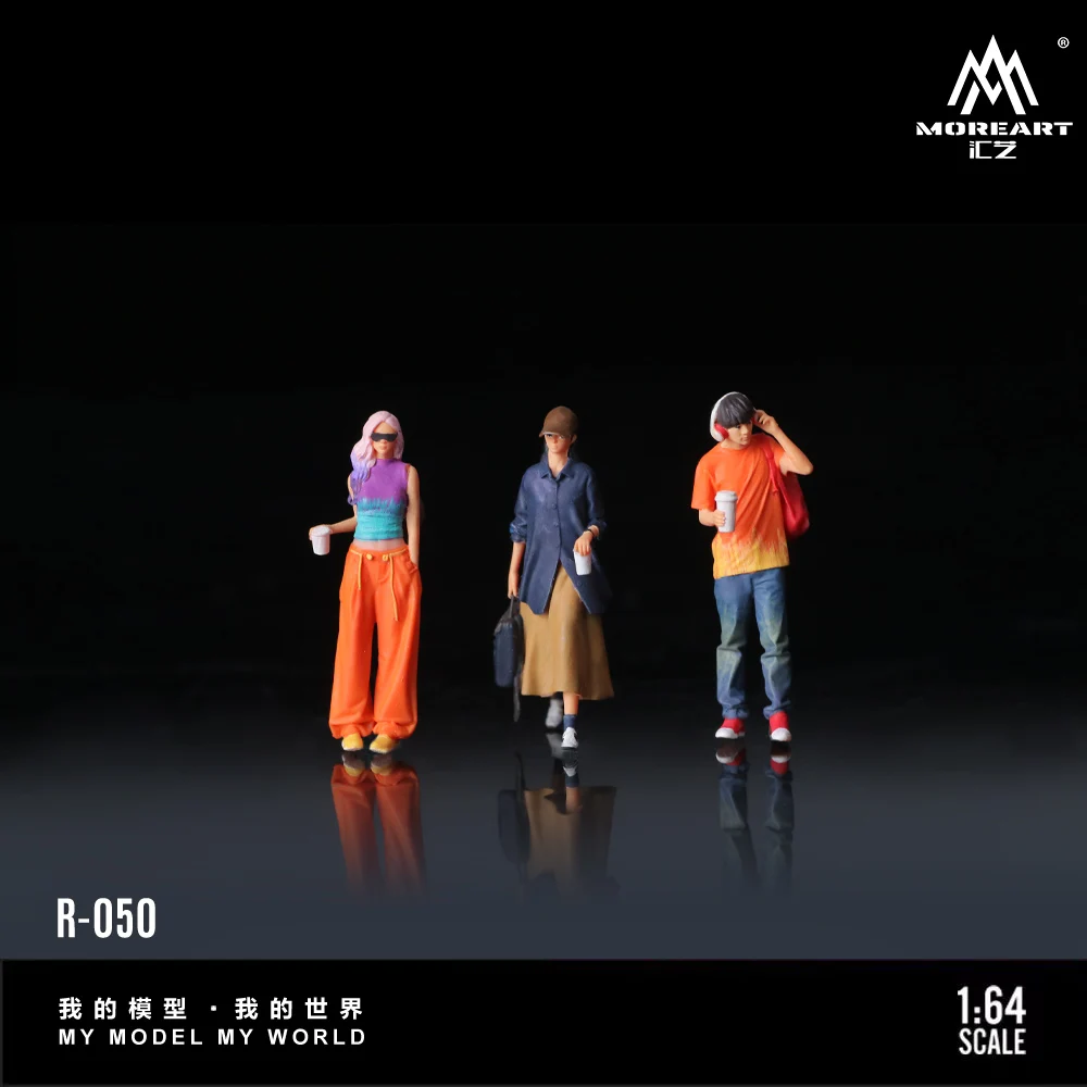 More Art 1:64 Holding Cup Shopping Doll Set, Resin Decoration Figure Model for Gift&Display&Collection