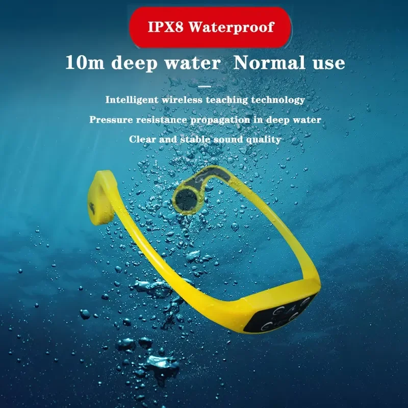 Real Time Swimming Teaching Magnetic Charging Ergonomics Conduction Earphone 905A Swimming Headset