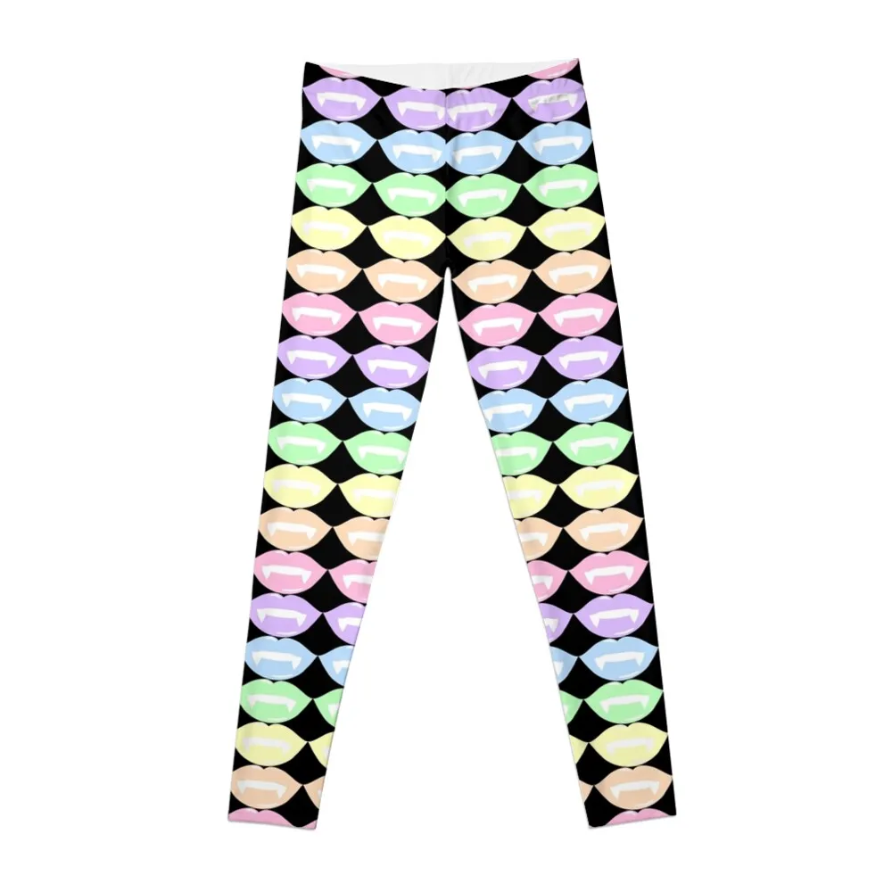 

Pastel Rainbow Vampire Lips - Vertical Leggings Fitness clothing Women's pants harem pants Womens Leggings