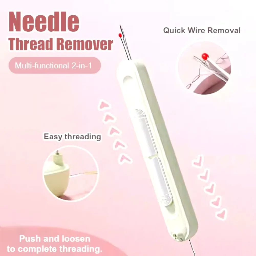 Needlework Threading Needle Threader Embroidery Cross Stitch Double Head Hand Sewing Special Tools 2in1 DIY Sewing Accessories