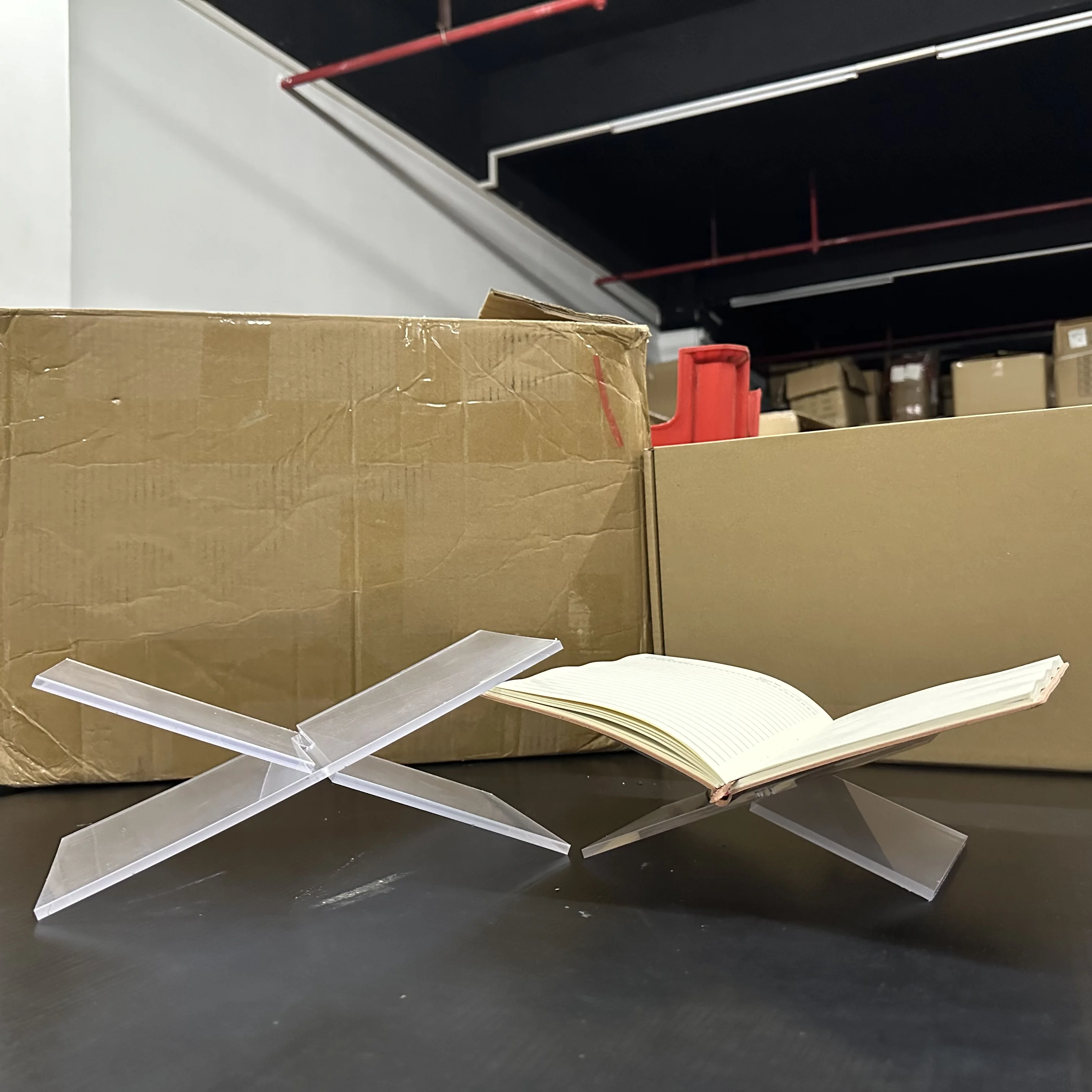 قطعتان من رف الكتب الأكريليك السميك بسمك 5 مم، رف كتب شفاف، سهل القراءة/الرؤية، مثالي للكتب المفتوحة والمغلقة #3