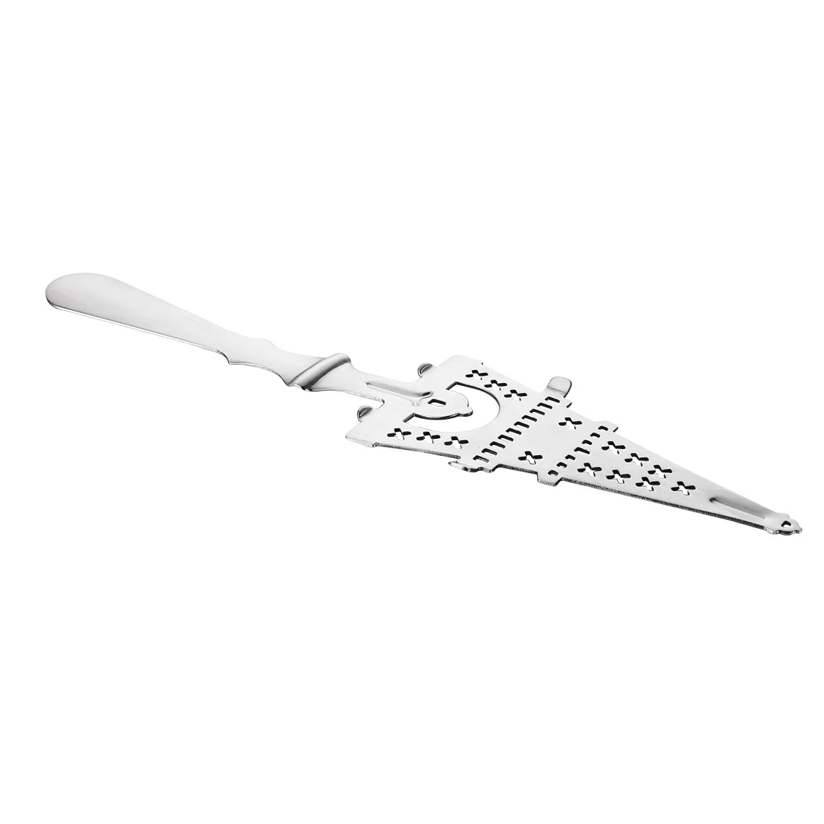 Stainless Steel Absinthe Spoon with Long Handle for Straining, Sugar Dosing & Ice Mixing