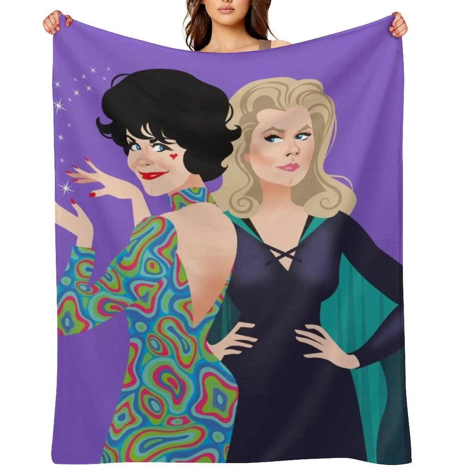 Bewitching Cousins Throw Blanket Soft Big Furry Loose for sofa Blankets