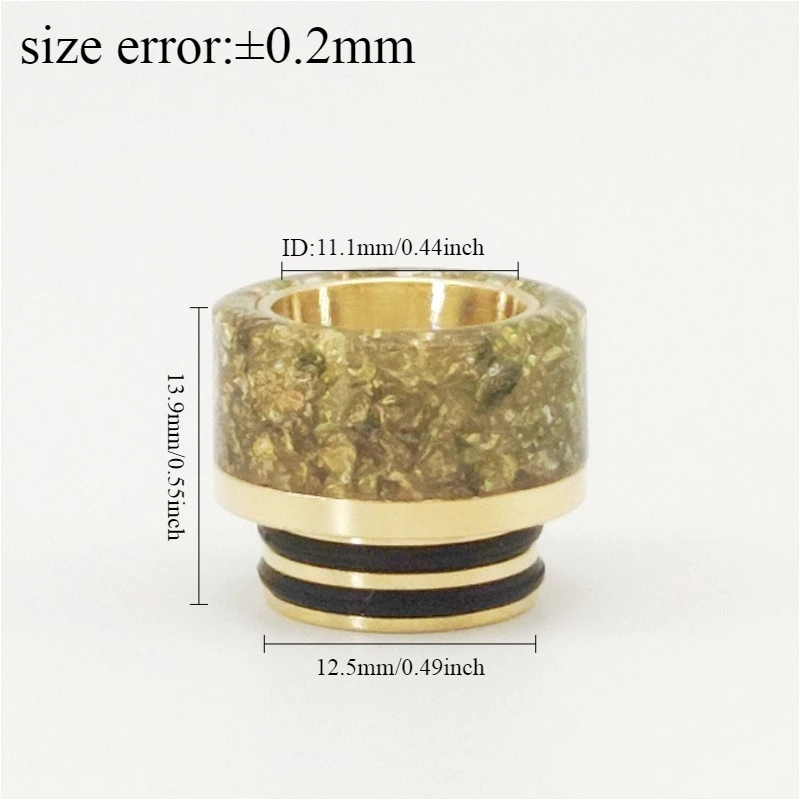 1PC Large Bore 810 Drip Tip Stainless Steel Resin POM with Star Spot Straw Joint - view 3
