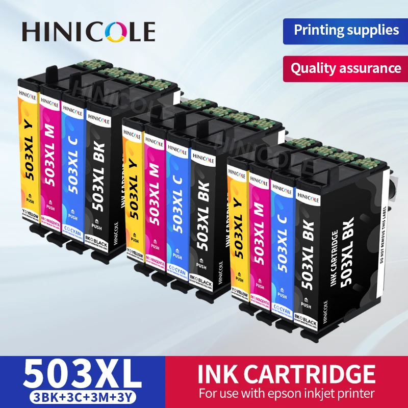 Hinicole Ink Cartridge For Epson T503XL 503XL T503 503 for Epson XP-5200 5205 2960FTNF 2965DWF WorkForce WF-2960 Printer