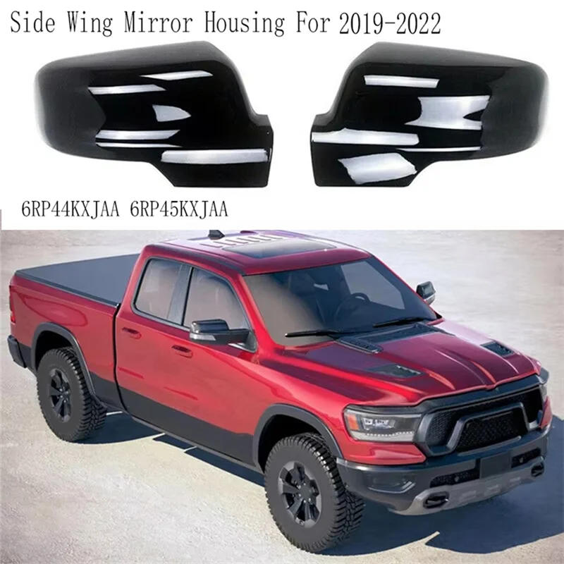 

Universall Rearview Mirror Cover Side Wing Mirror Housing For Dodge Ram 2019-2022 6RP44KXJAA 6RP45KXJAA