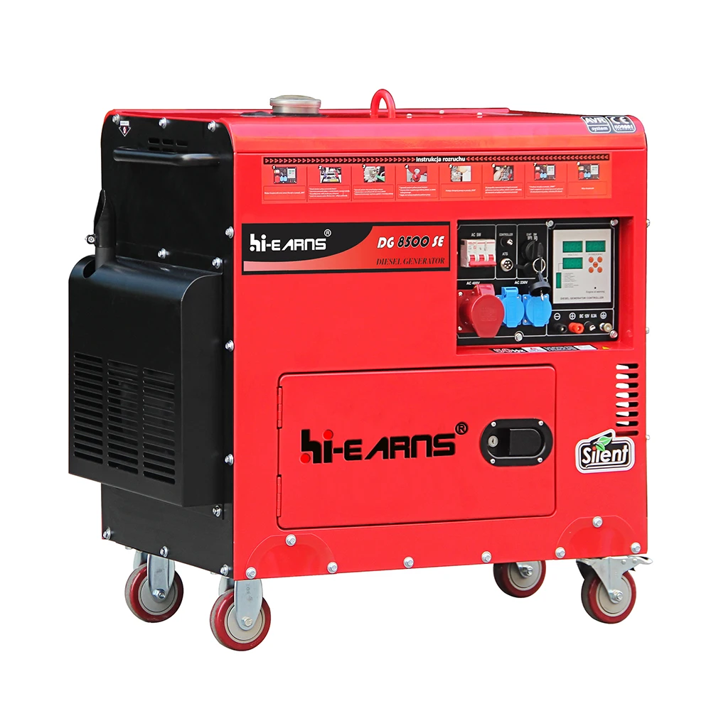 

New model 5KW 6KW 7KW silent three phase equal power 380V 400V electric die·sel generator