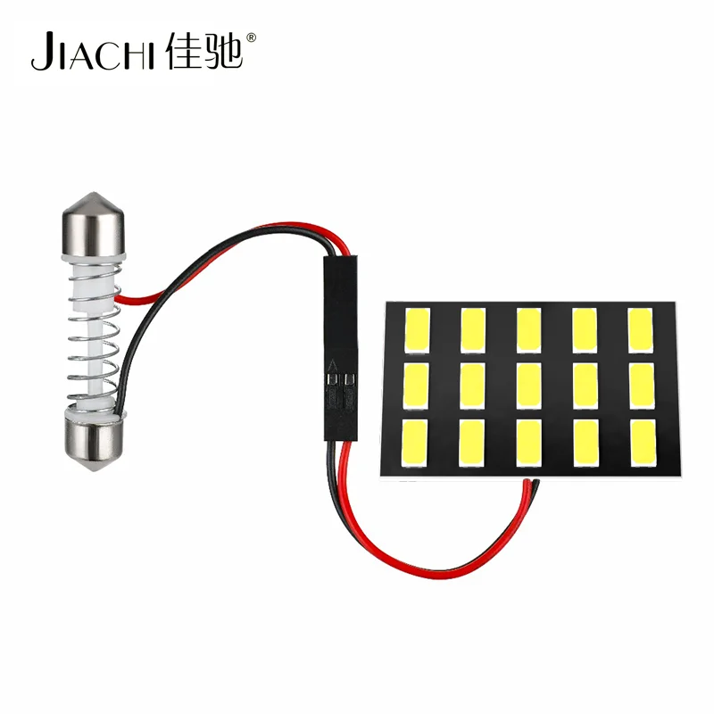 Jiachi 10pcs C5W Led Festoon BA9S T4W T10 W5W Led Bulb 15/24SMD Panel Dome Reading Light Map Lamp Car Interior Lights Auto 12V