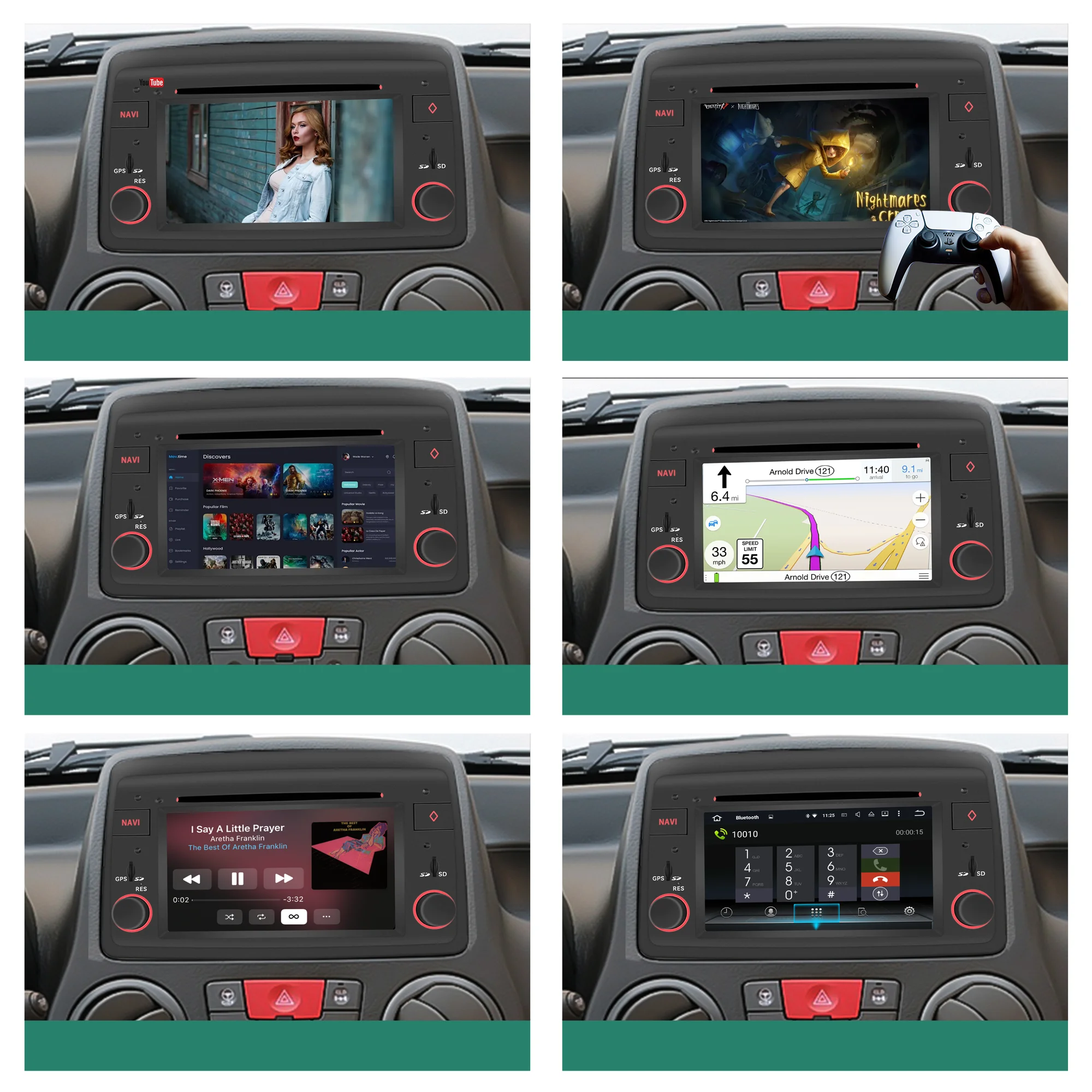 

Original style Car Radio For Fiat Panda 2003 2004 2005 2006-2012 Carplay Android Auto Multimedia Stereo Player GPS Navigation BT