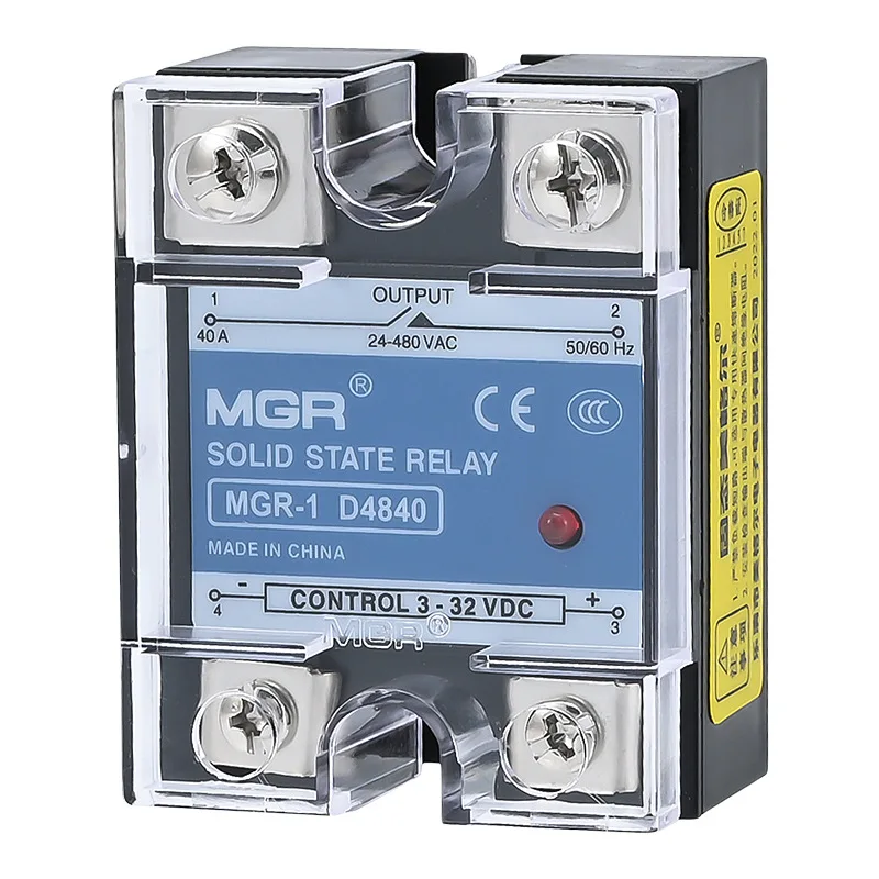 Single Phase Solid State Relay SSR MGR-1 D4810/25/40/60/80 DC Control AC