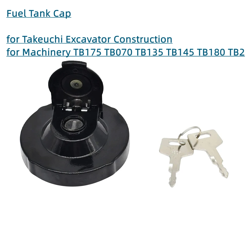 15521-00800 Fuel Tank Cap 1552100800 Compatible with Takeuchi Excavator Construction Machinery TB175 TB070 TB135 TB145 TB180 TB2