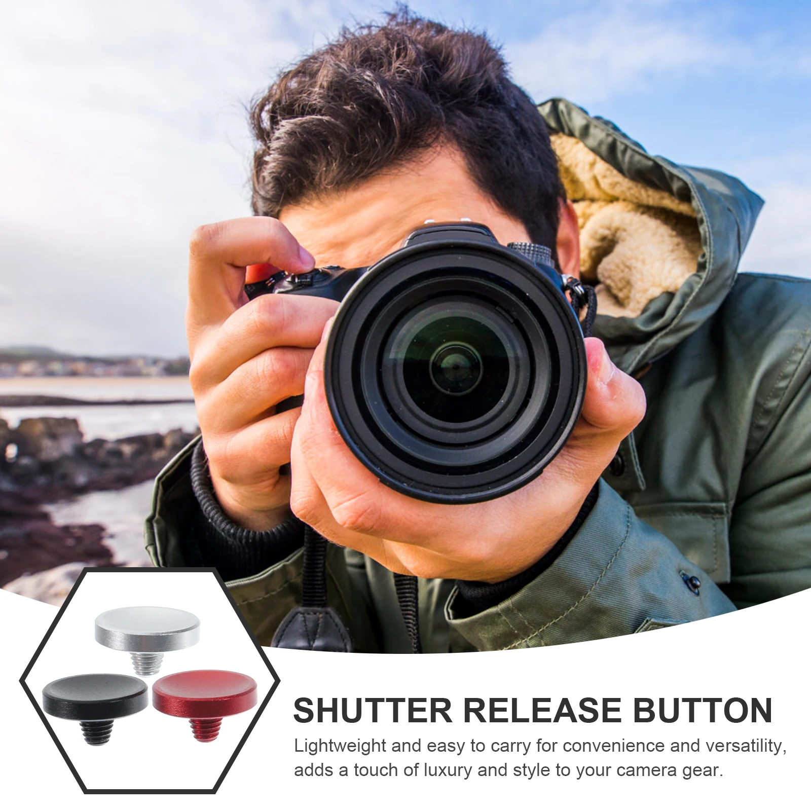 

3pcs Shutter Button Soft Aluminum Alloy Release Micro Replacement Accessories Lightweight Durable Precise Control Easy