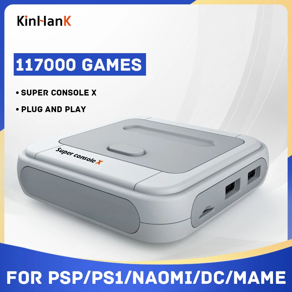 Video Game Console Super Console X Has 90000 Classic Retro Game Console Built In Which Is Suitable For NES / N64 / PS1 / PSP /