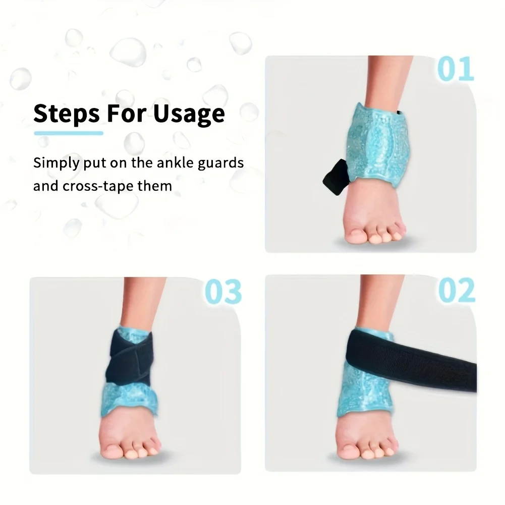 1/2 Stück Hot & Cold Gel Ice Pack Wiederverwendbare Knie-Sport-Eisbehandlungswickel für Knöchel, Kopf, Schultern, Verletzungen, beruhigende, revitalisierende Nutzung – Detail 11