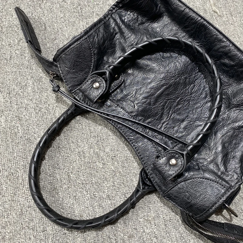 لا شعار لينة بو الجلود العلامة التجارية الفتيات حقائب الكتف حقائب اليد السوداء حمل جديد وصول حقائب دراجة نارية صغيرة صغيرة Crossbody للنساء