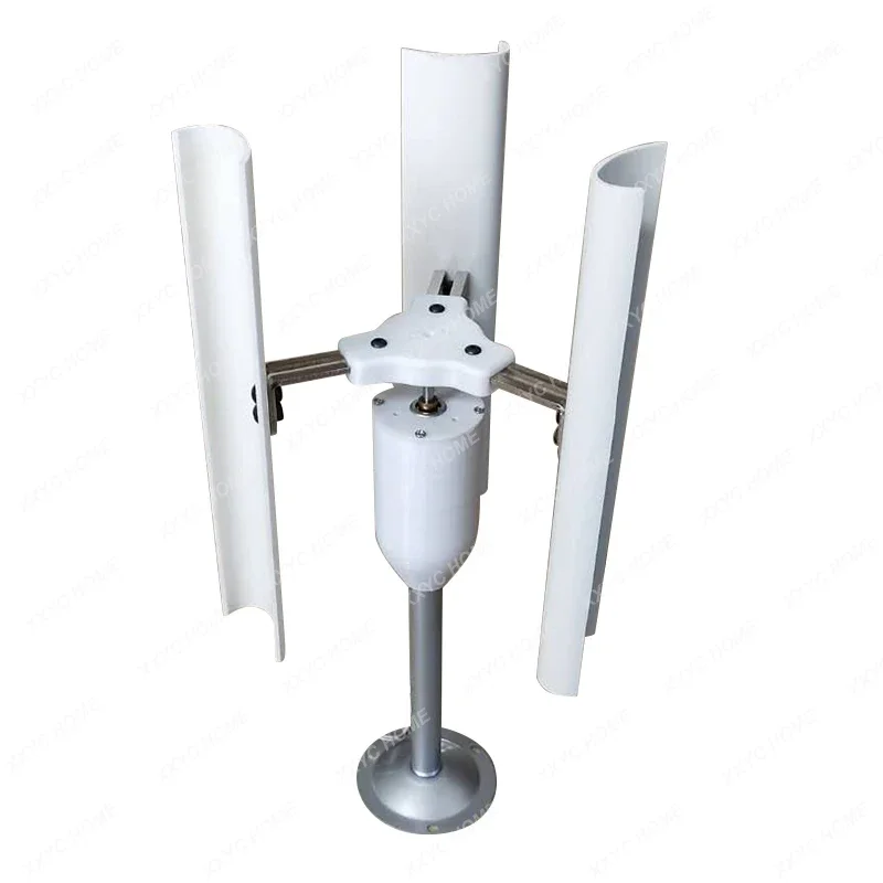 Vertical Axis Wind Turbine Model Three-phase Permanent Magnet Generator Windmill Toy Night Light Making DIY Display