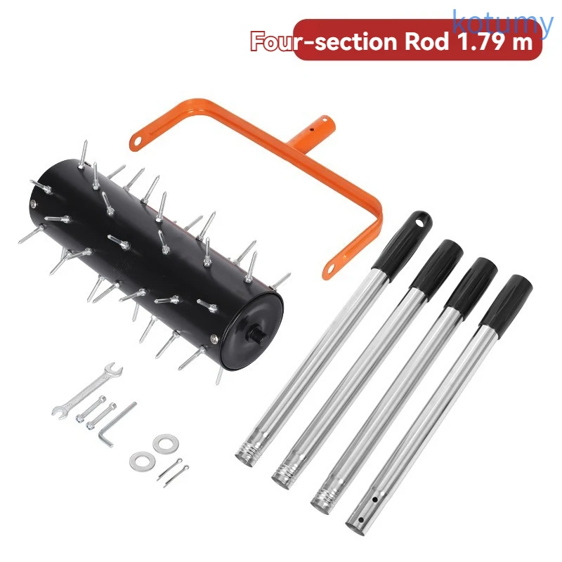 Rolling Lawn Aerator, Soil Loosening & Lawn Drilling Machine, Garden Plowing Tool