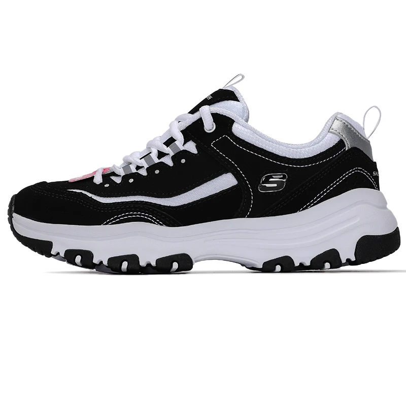 Skechers Oreo Black and White Panda Shoes Retro Thick-Soled Sports Dad Shoes Women's Casual Shoes 88888250-Bkw