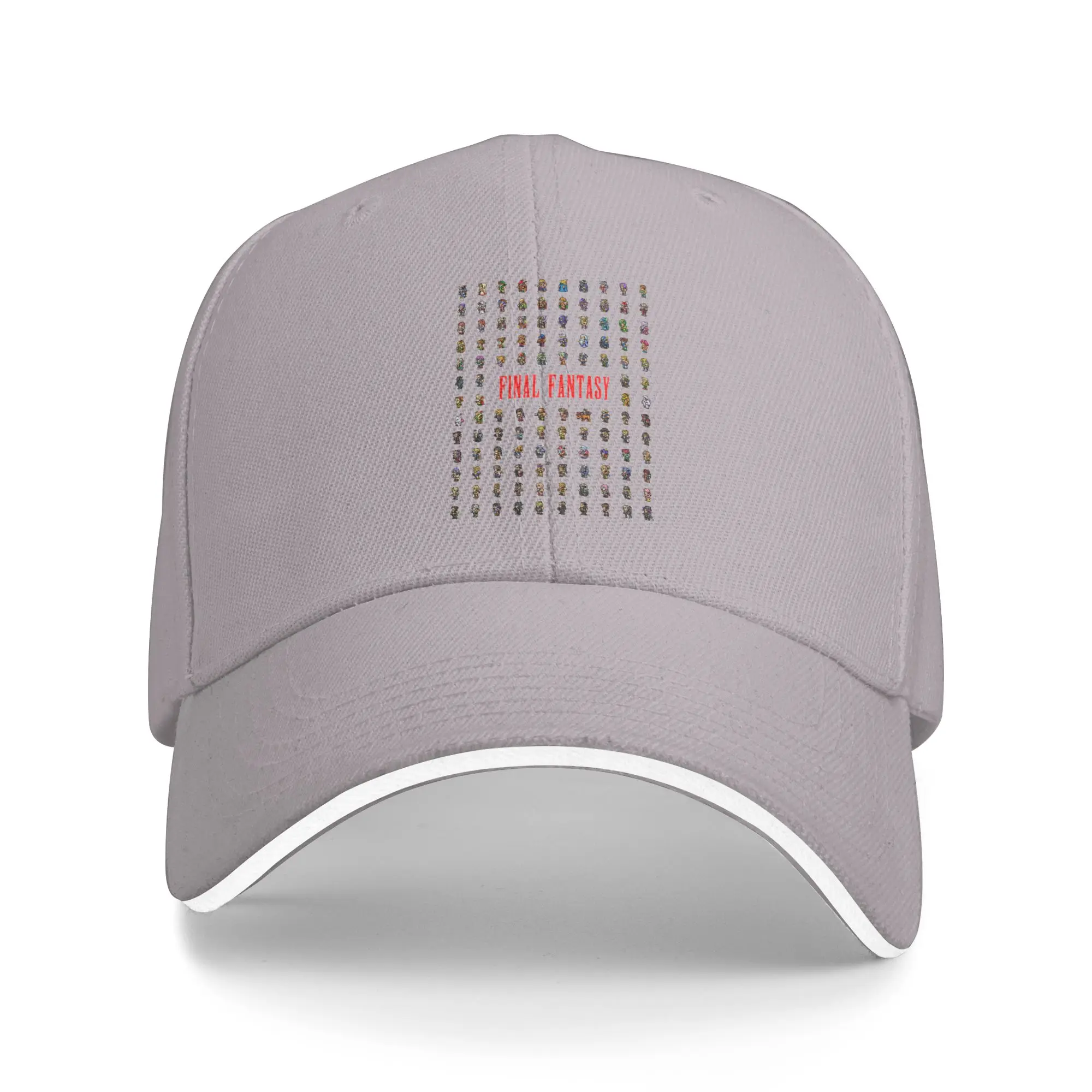 Hot Sale Final Fantasy Sprites through the ages Baseball Cap  Durable Black Cap  Leisure Activity Black Cap