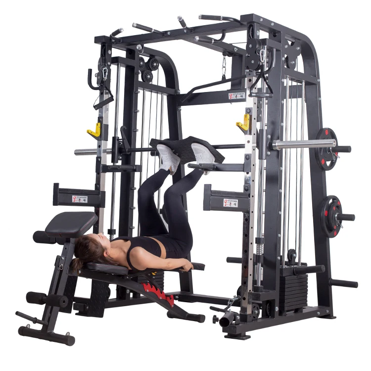 

Multi-Functional Trainer Home Gym Fitness Equipment Squat Rack Power Rack Cage Smith Machine