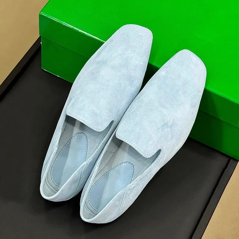 

Women's Shoes 2025 New Style Flat Loafers, Women's Genuine Leather, Simple and Lazy, One-foot Single Shoes for Women Luxury