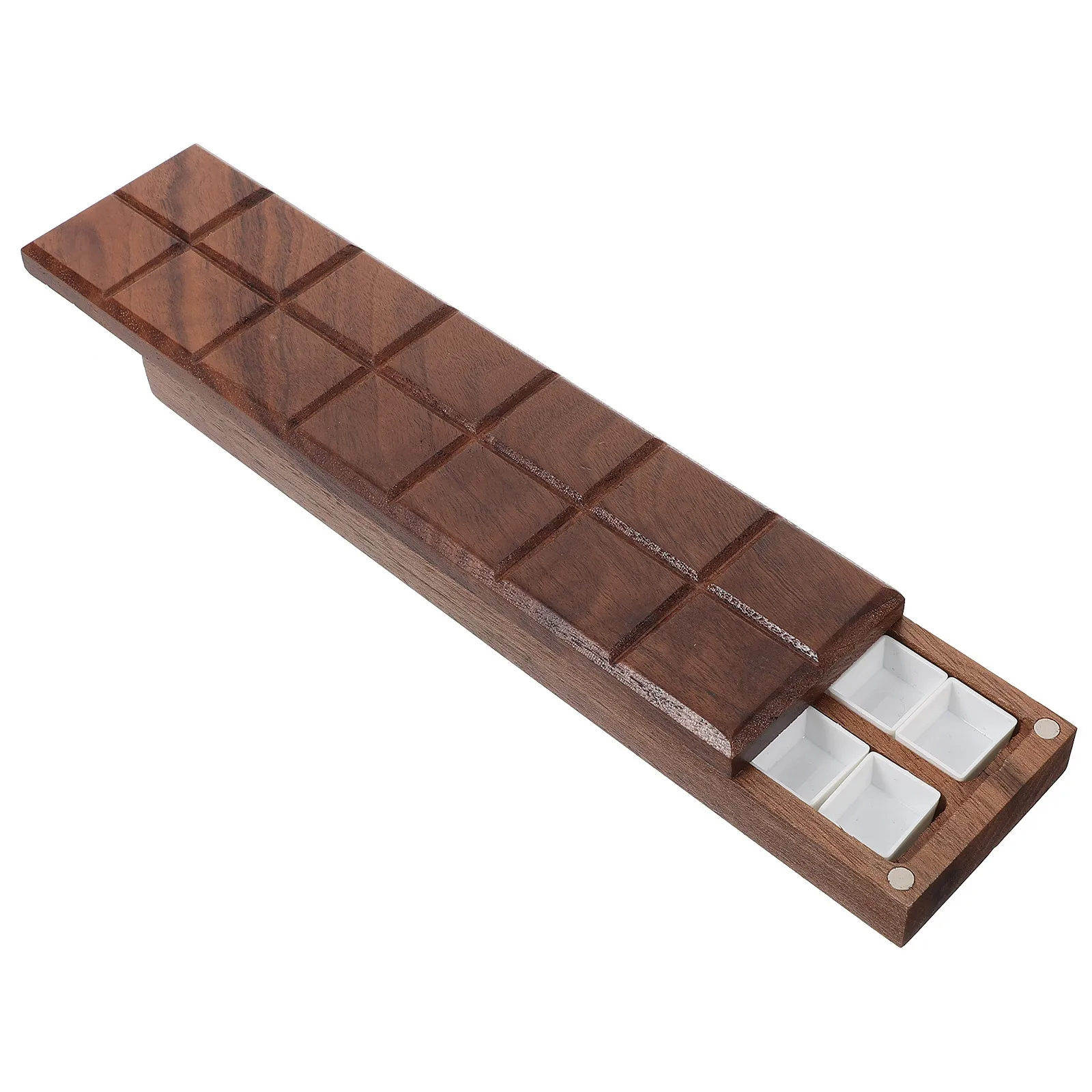 

Watercolor Pigment Box Plastic Wooden Material Reusable Empty Watercolor Mixing Box Paint Palette Paint Tray Pallet Art Case