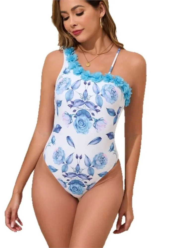 2025 جديد ارتفاع الخصر مثير ملابس السباحة النساء الصيف ثوب السباحة مجموعة البكيني ملابس النساء الشاطئ لباس سباحة للإناث