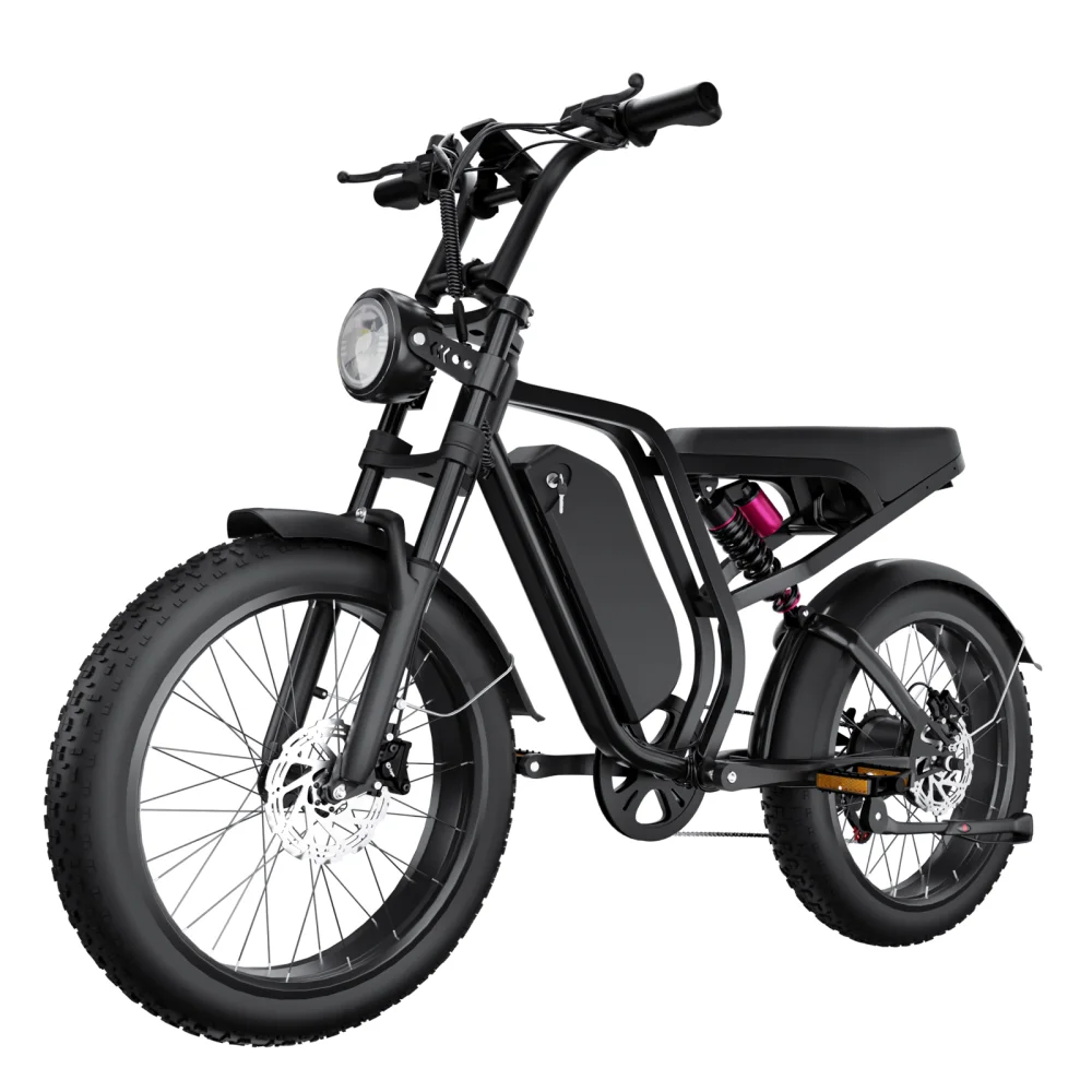 AliExpress BLUVALL SU8 Electric Bike 1500W Motor 52V20AH Off-road Electric Bike Hydraulic Oil Brake 20" Fat Tire Adult Mountain Snow E-bike