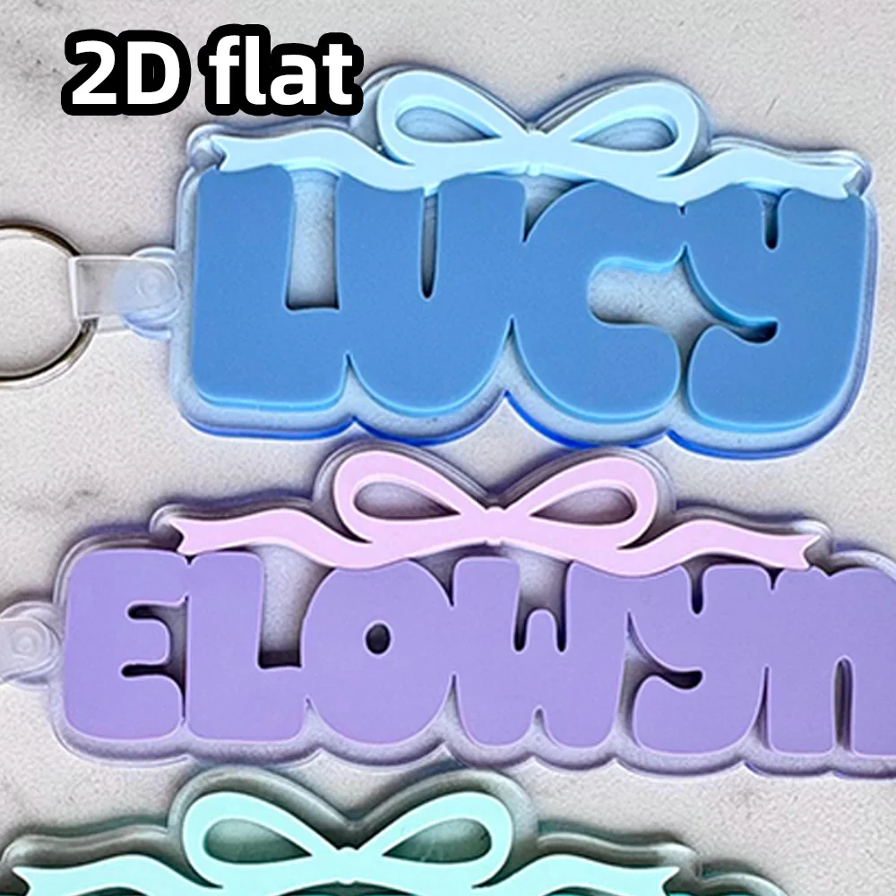 Personalized Coquette Bow Bag Tag Single Item, Cute Name Charm, School Backpack Tag, Preschool Keychain Gift for Girls