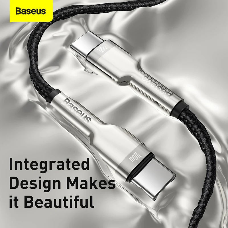 Baseus 100W USB C to USB C타입 케이블, 맥북 아이패드 USBC PD 코드, 고속 충전 4.0 충전기, 샤오미 삼성용 C타입 케이블