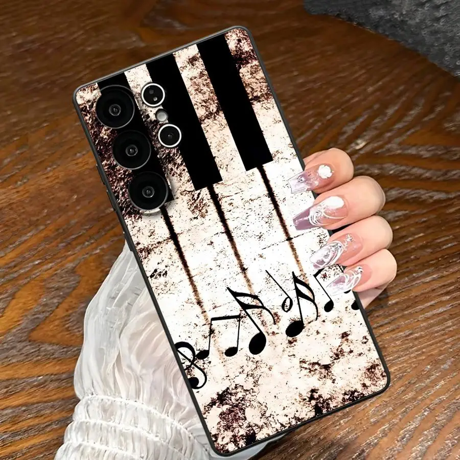 Case for Samsung Galaxy S26 Ultra S25+ S26+ Note 20 8 9 10 S23 S21 FE S24 S20 S24+ S25 Plus S10 S9 Phone Cover Vintage Old Piano