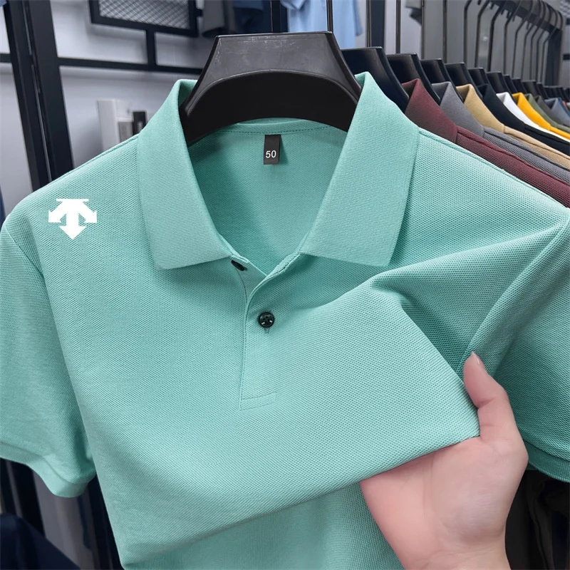 Mercerized Cotton100% Men's Summer Luxury Brand Short Sleeves Polo Shirt 25 Colors Choose From T-Shirt Business Leisure Men Top - Image 5