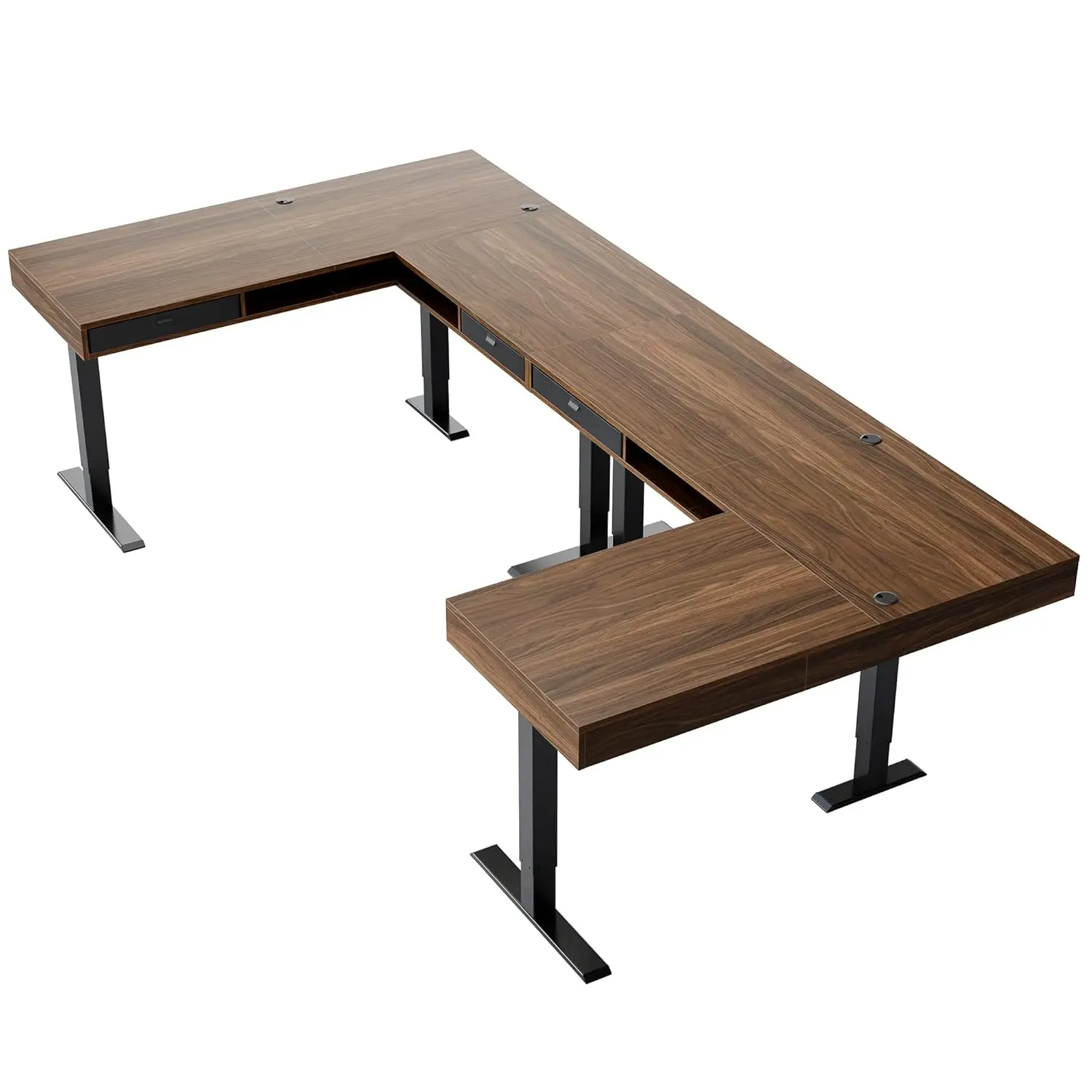 

Электрический регулируемый по высоте U-образный стол для работы стоя с выдвижными ящиками для хранения, эргономичный игровой стол, большой, для сидения и работы стоя, настраиваемый