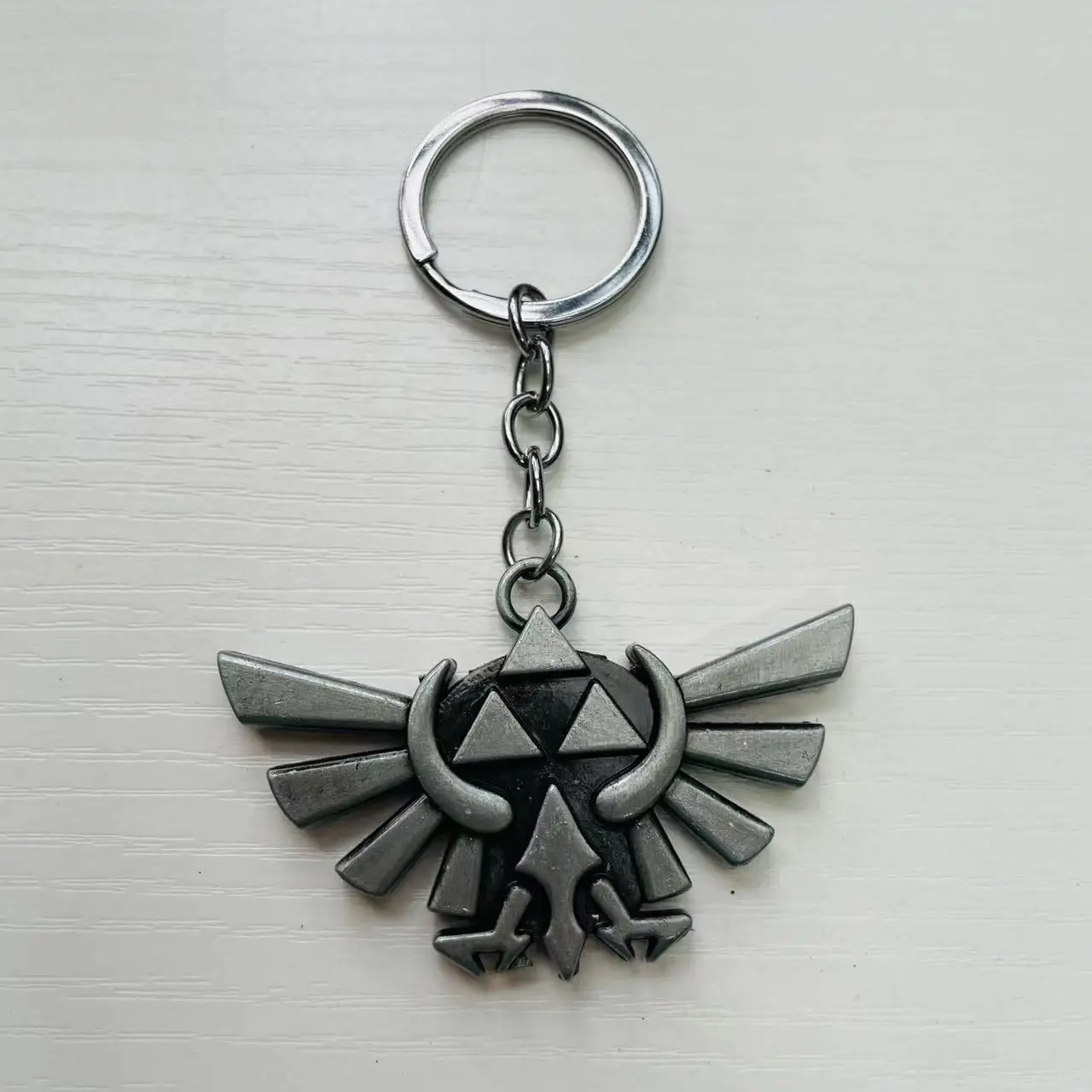 Anime Triangle Pendant Keychain Vintage Keyring Paper Gift Box 2PCS Set Halloween Cosplay Accessory Holiday Birthday Gift