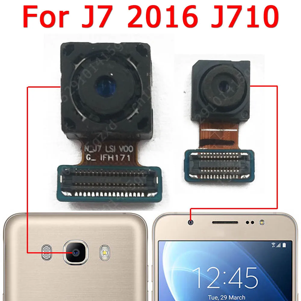 Rear Front Camera For Samsung Galaxy J7 2018 2016 2017 J730 J700 J710 J737 Back Backside Frontal Selfie Camera Module