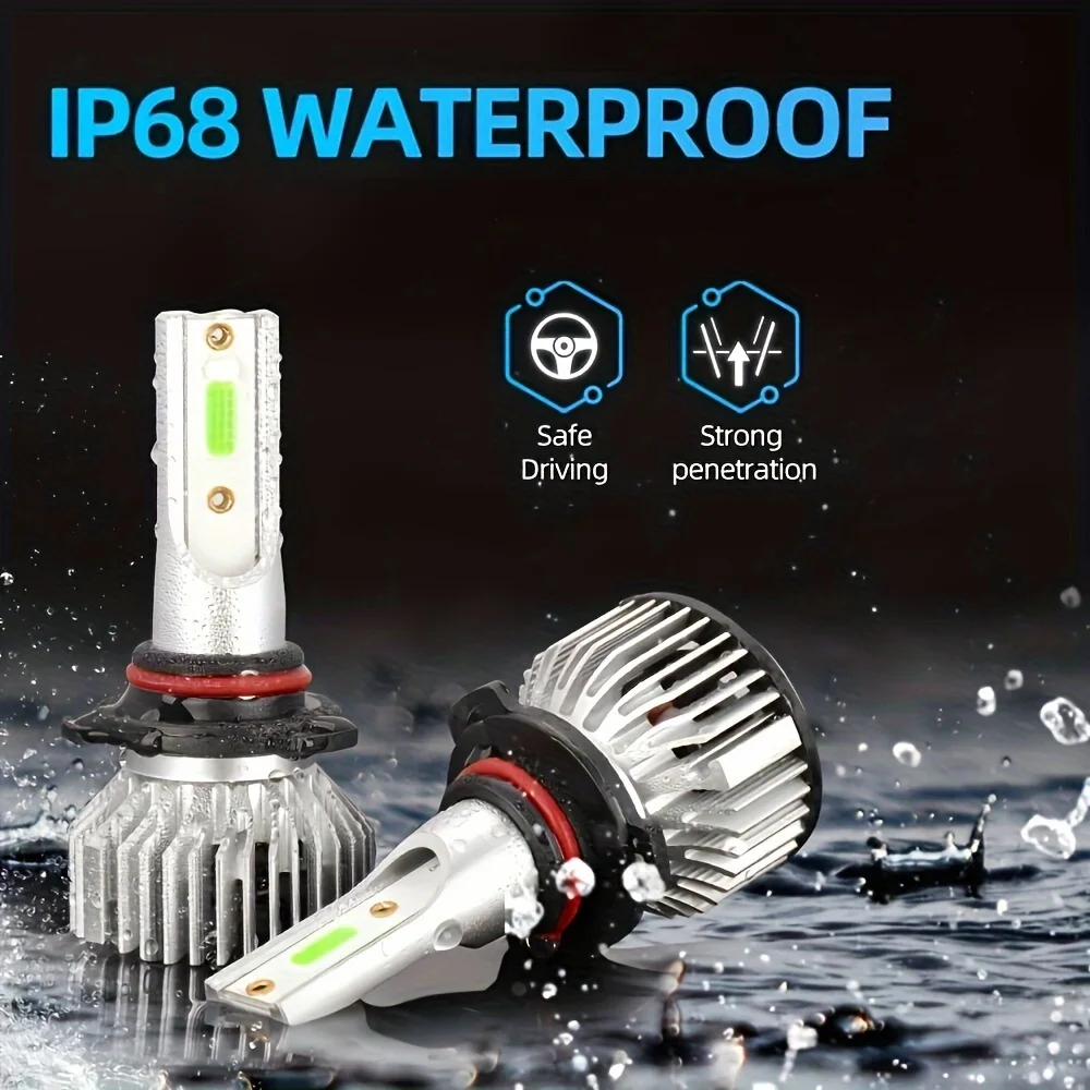 8000K ICE BLUE 9006/HB4 H1 H4 H7 H11 H13 LED Headlight 25000LM Hi&Lo Beam Light +800% Super Brightness Fit For 99% Vehicles 2PCS