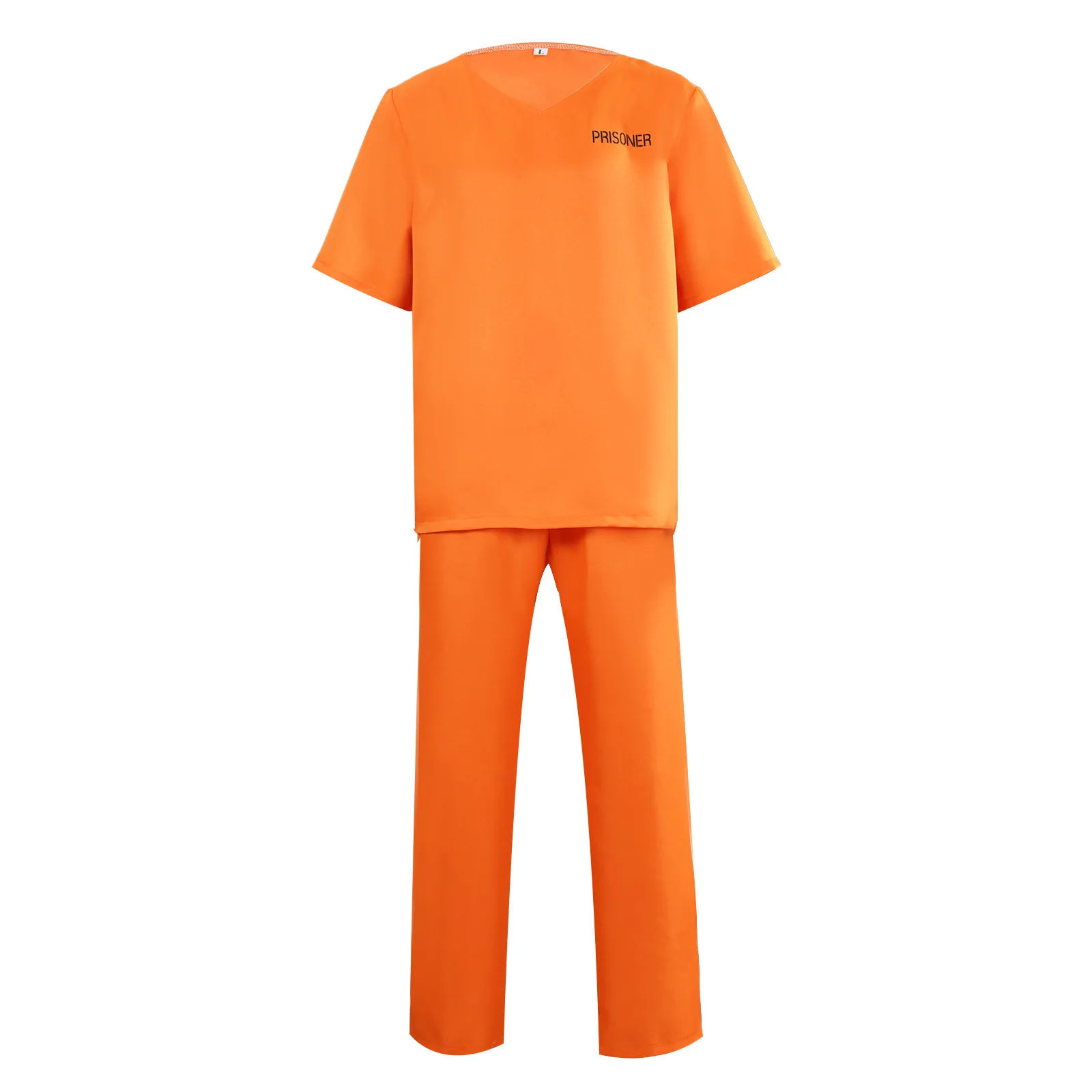 Adult Halloween Performance Costume Men's Women's Prisoner Play Dress Orange Prisoner Uniform C Suit Workwear Stage Outfit view 2