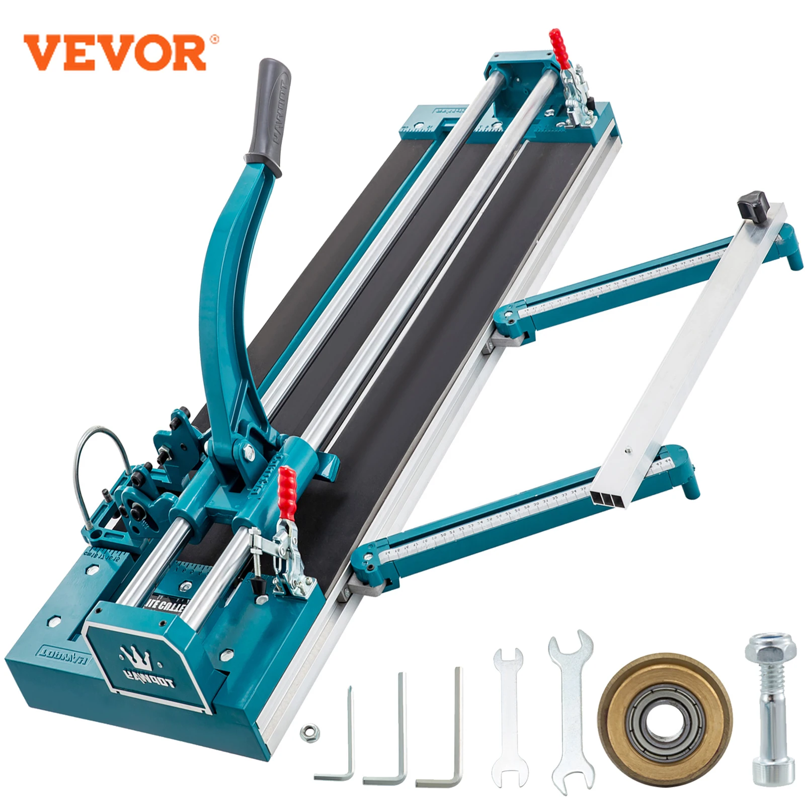 VEVOR 47Inch/1200mm Tile Cutter Double Rail Manual Tile Cutter 3/5 in Cap w/ Precise Laser Positioning Manual Tile Cutter Tools