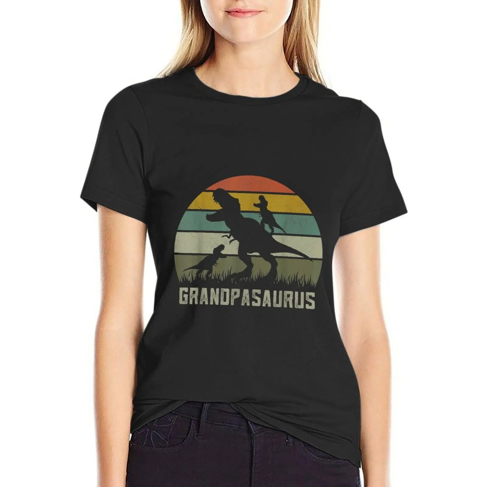 Mens Fun Rawr Dinosaur Grandpa, Grandpasaurus 2 Kids T-rex T-Shirt customizeds anime clothes Woman fashion