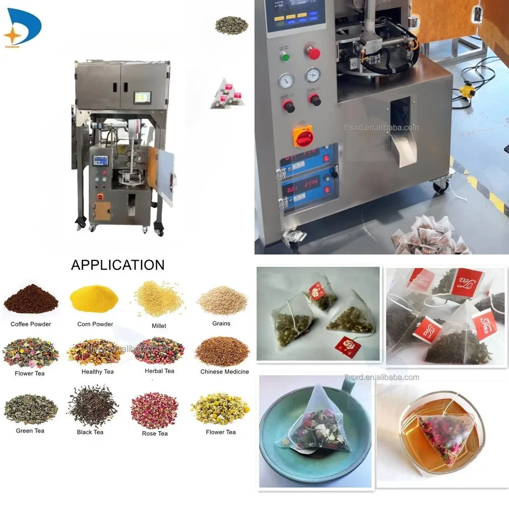 Multifunctional Vertical Bag Packing Machine for Small Business for Triangle Bags for Pyramid Bags for Loose Leaf