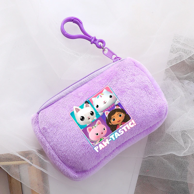 Gabby Dollhouse Plush Coin Purse Kawaii Anime Mini Bags Cartoon Square Storage Bag Cute Kids Handbag Children Birthday Gift Hot