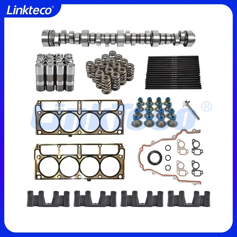 محرك Sloppy Stage 2 عمود الحدبات Rebulid Kit مجموعة رافع حشية كاملة تناسب 4.8 5.3 L لشاحنات 99-13 GM LS Gen 3/4 4.8L 5.3L E1840P