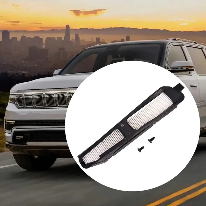 82208300K 82208300 ABS Chrome Cabin Air Housing and Filter Kit For 1999-2010 Jeep Grand Cherokee Easy Installation Black