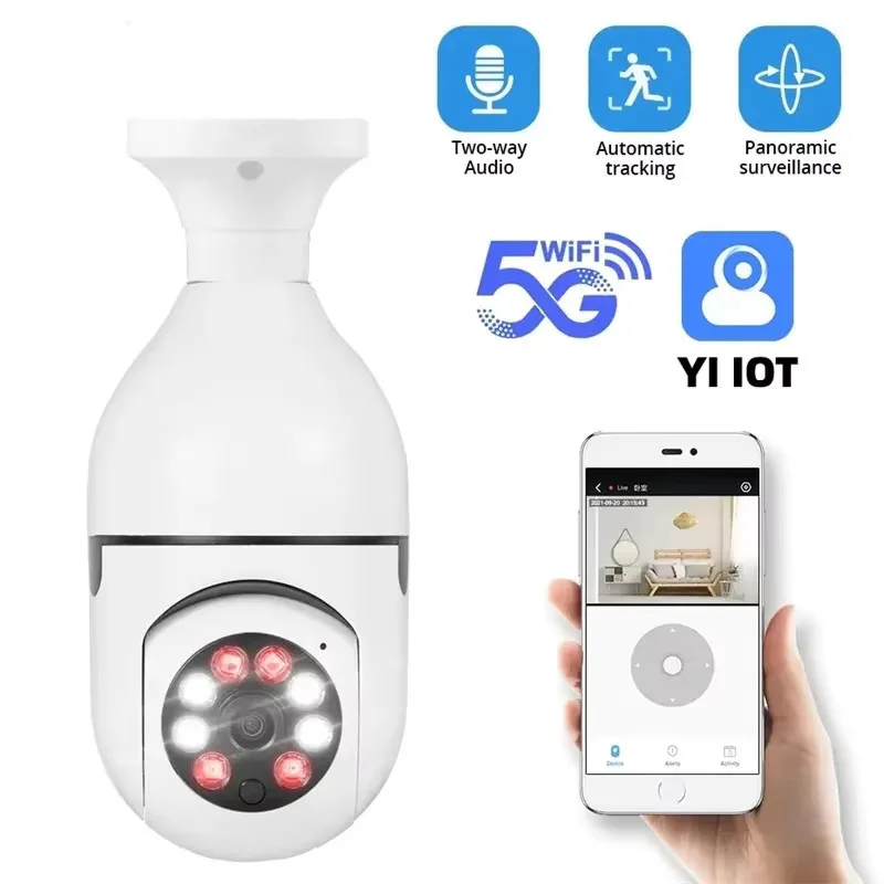 2.4G Wifi IP E27 Bulb Surveillance Camera Night Vision Wireless Home Camera 2MP CCTV Video Security Protection Baby Mini Cam