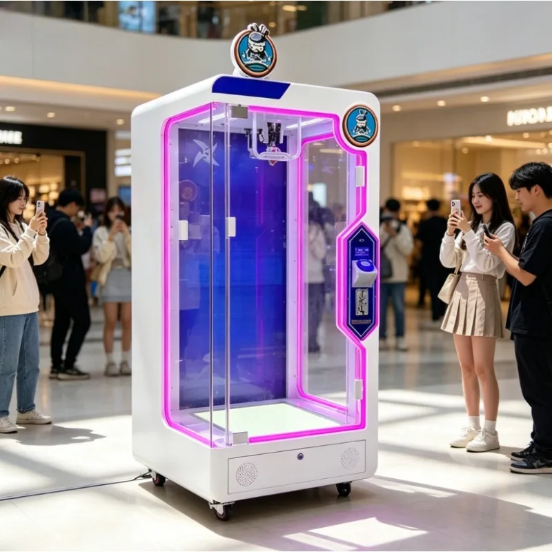 Custom Coin Operated Scissors Cutting Machine, Arcade Gift Prize Vending Doll Claw Crane Game Machine for Amusement Game Center