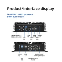 BEBEPC Fanless Mini PC with I5-6300u I5-1135G7 2xI225 2.5G LAN 6xRS232/485 COM 6xUSB3.0 Computer for Industrial Win10Pro Ready 2