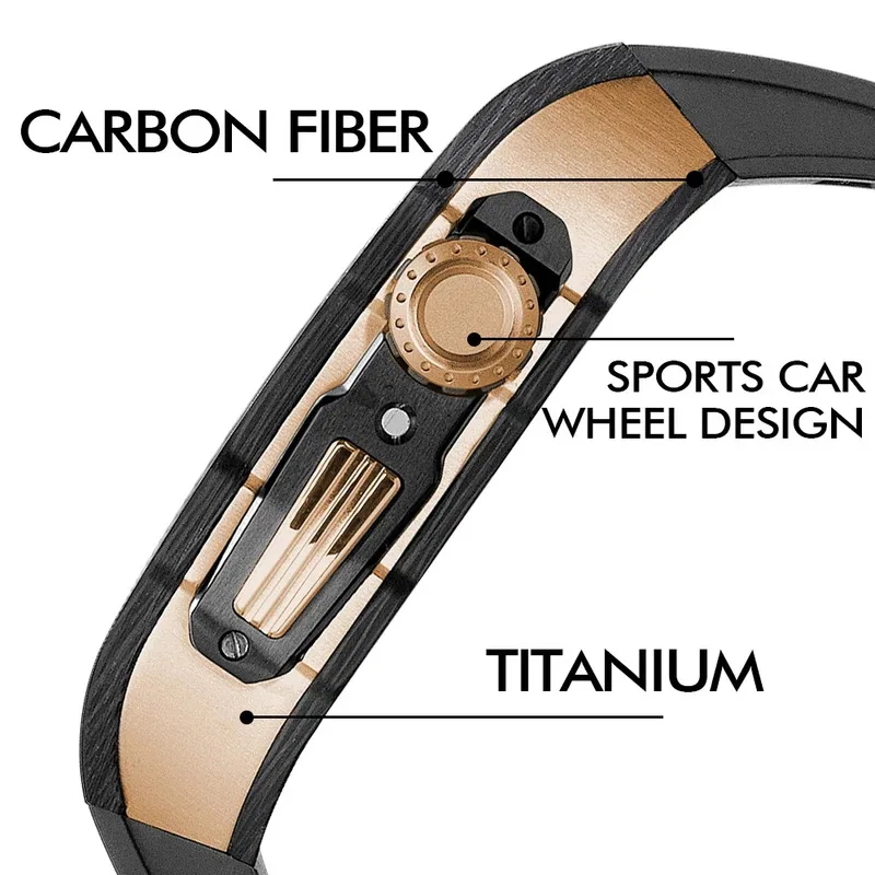 Cinturini Soul Cool IWatch Custodia in fibra di carbonio moda 45 44mm 9/8/7/6/5/4/SE 3 Per Apple Watch mod kit correas band custodia protettiva