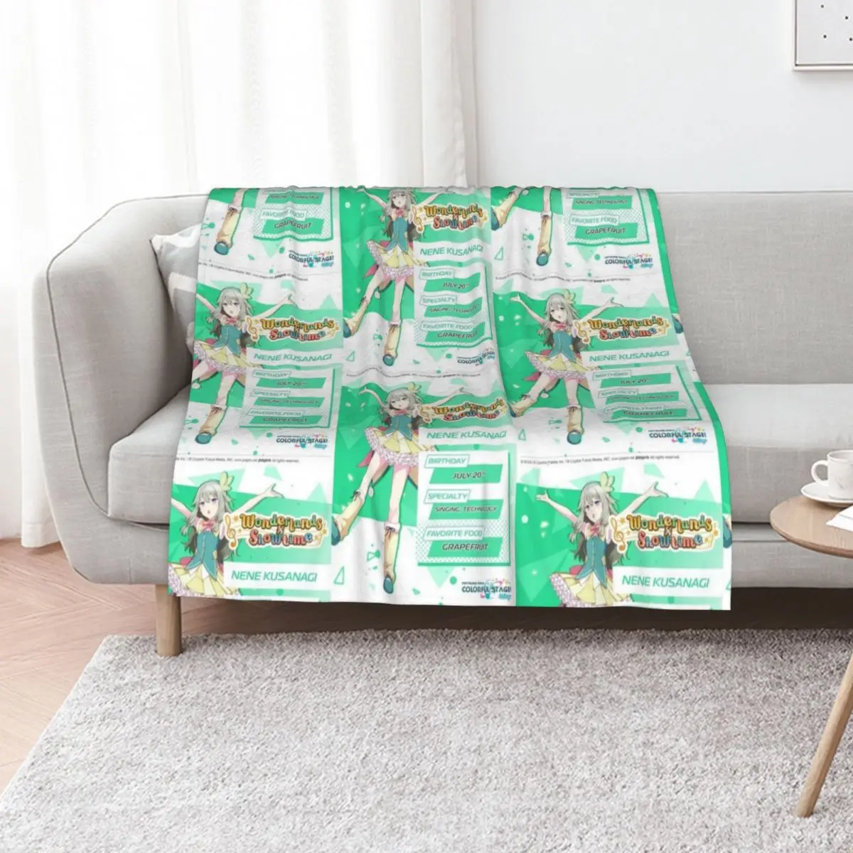 

Nene Kusanagi Throw Blanket Bed Fashionable for babies Hairy Soft Plush Plaid Blankets