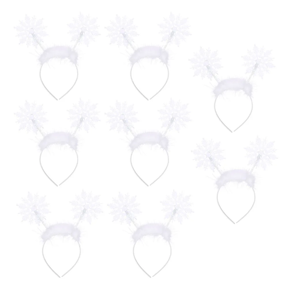 

8 шт. зимняя повязка на голову со снежинками, повязки на голову, бопперы, рождественский обруч для волос, аксессуары для взрослых