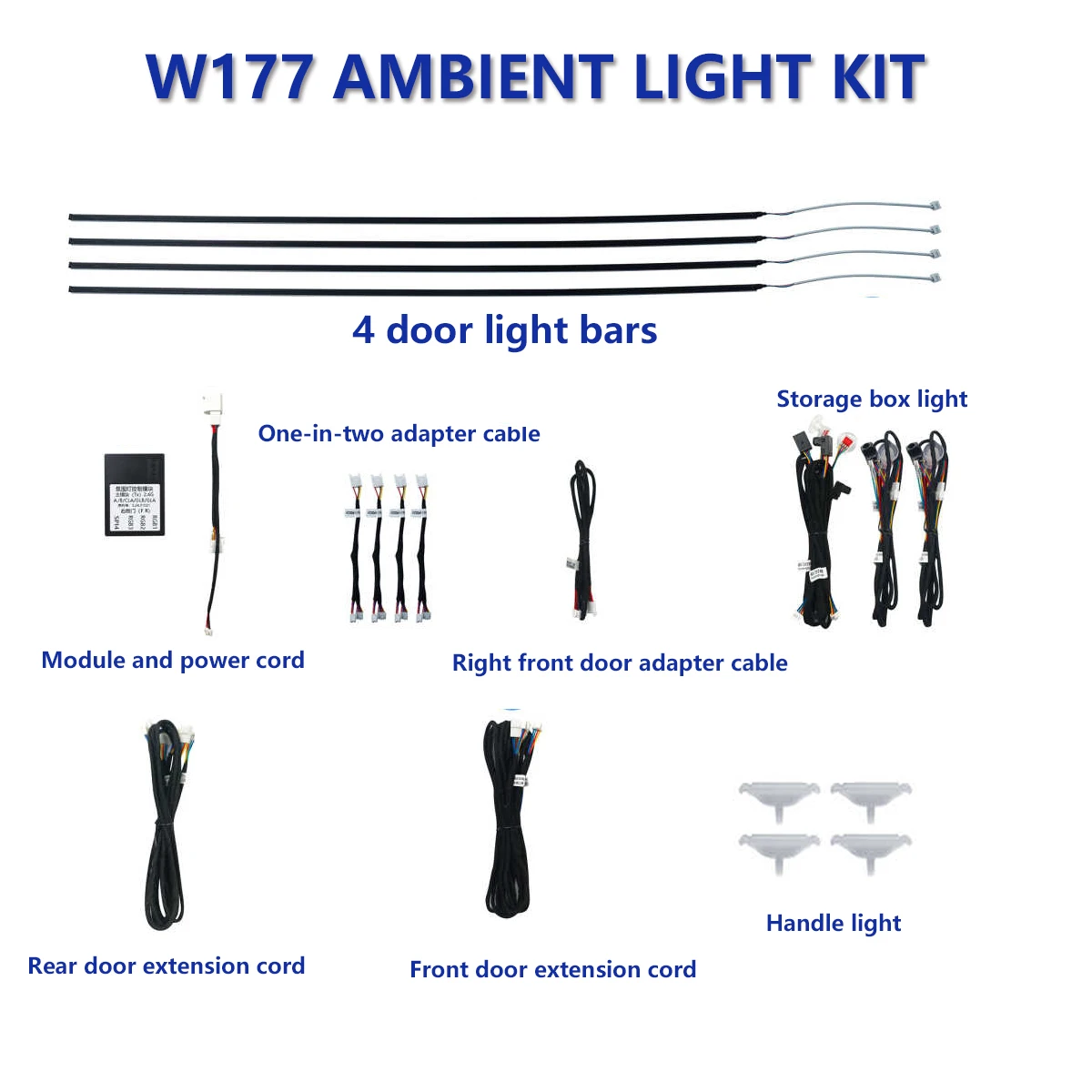 

W177 Ambient Light Kit Rear Air Vents For Mercedes-Benz A B CLA GLA GLB Class Car Interior LED Atmosphere Light